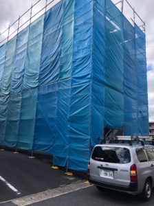 松江市でマンション塗替え工事スタートです。